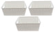 Plastic Rattan Storage Box Basket Organizer Large, ba426, White, 3