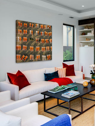 "Orange Beach Chairs" Print on Canvas by Karolis Janulis