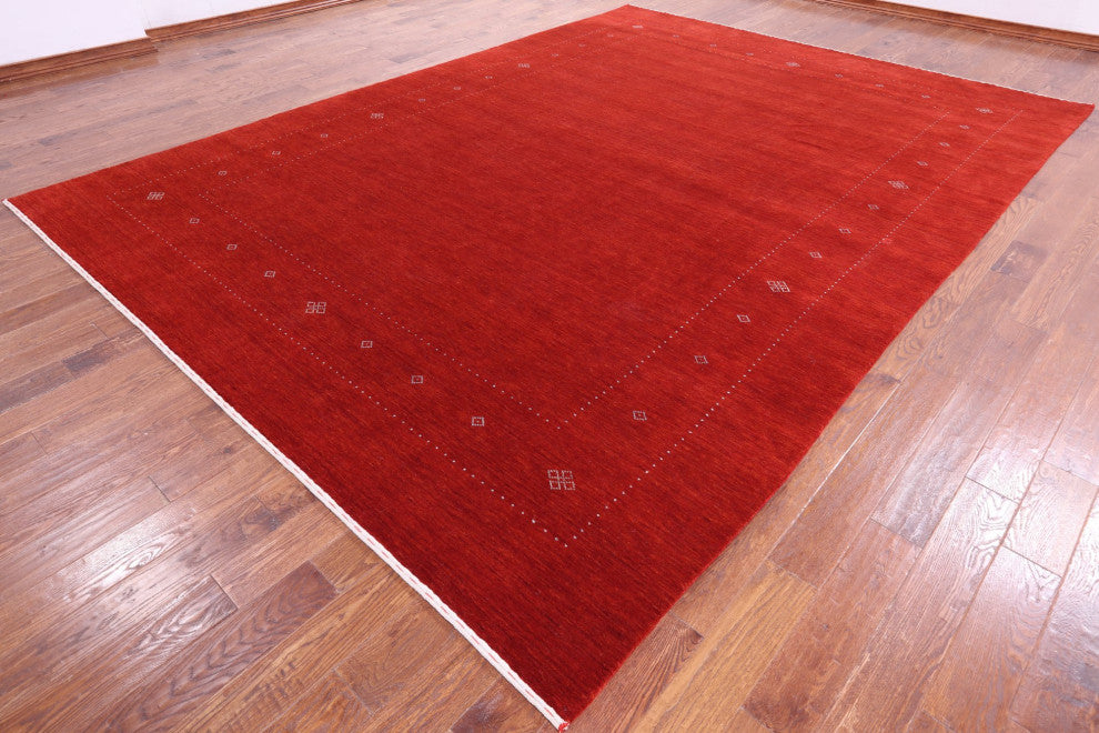 10' 0" X 13' 8" Persian Gabbeh Hand-Knotted Rug Q11365