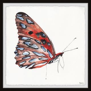 "Tiger Butterfly" Framed Painting Print, 12"x12"