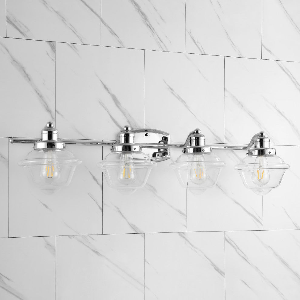 Orleans Iron LED Vanity Light, Chrome, 4 Bulb