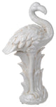 Elegant Tall Flamingo Statuette, White