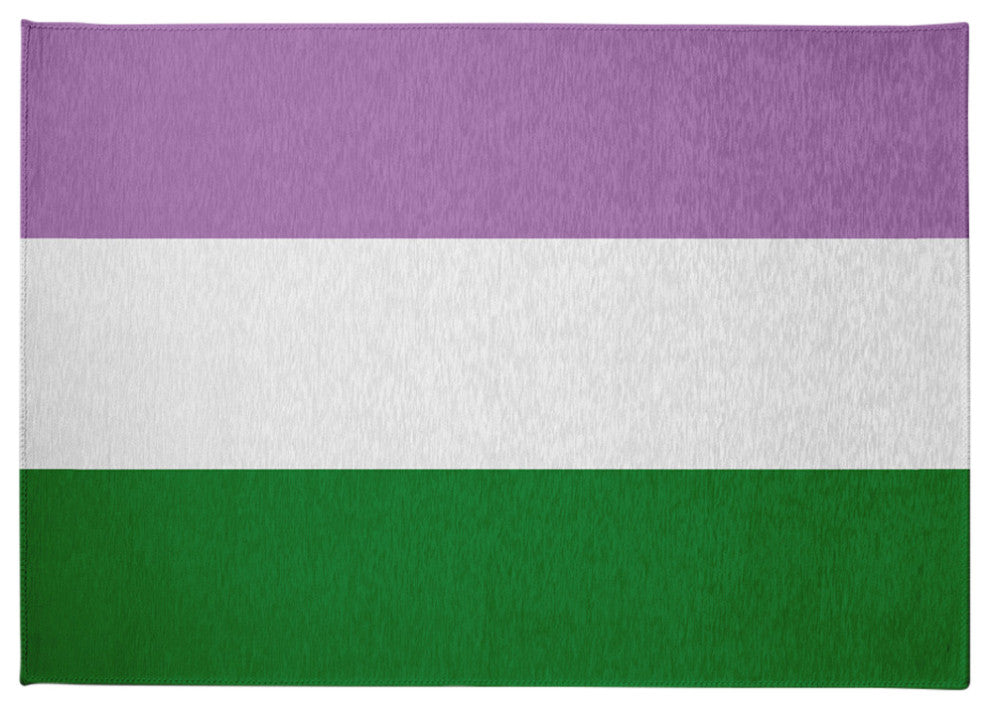Genderqueer Chenille Rug, Genderqueer, 5'x7'