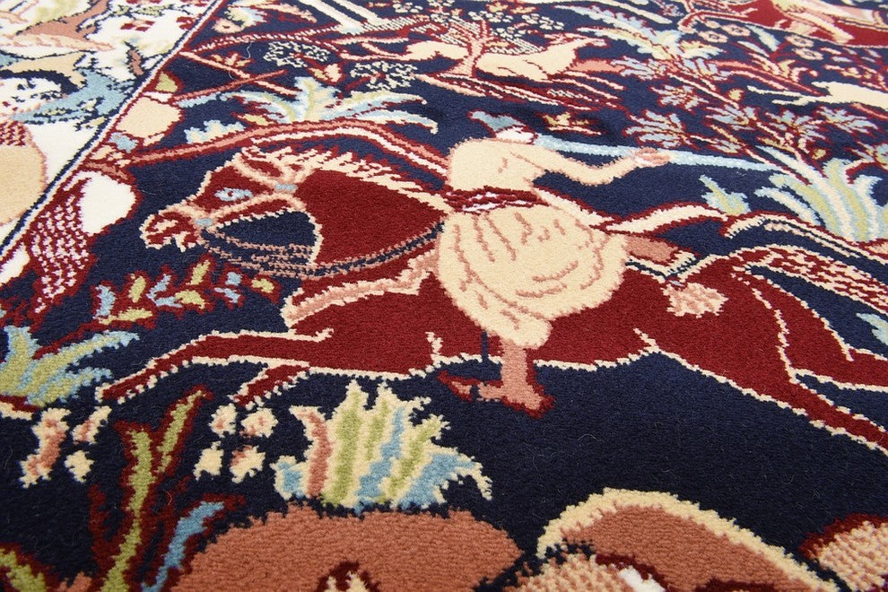 Unique Loom Navy Blue Birmingham Narenj 3' 0 x 5' 0 Area Rug