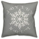 Joyeux Noel Snowflake 20"x20" Throw Pillow Cover