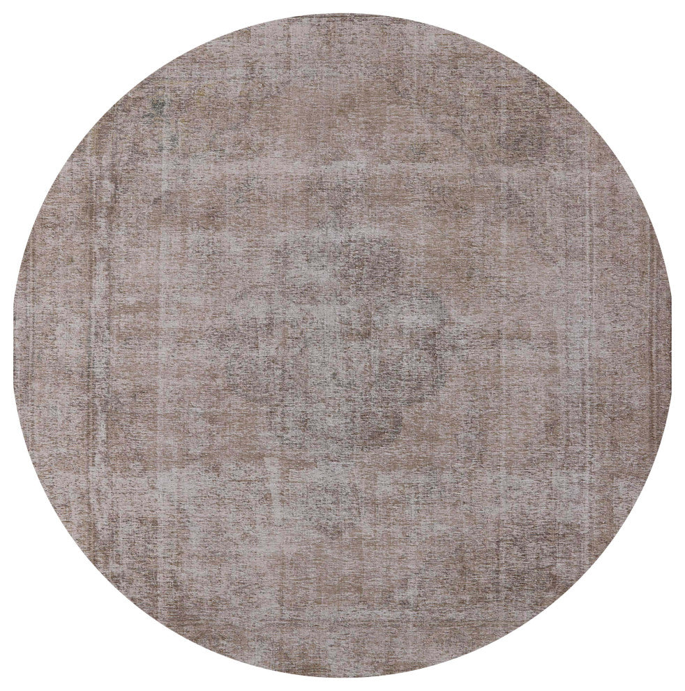 Ahgly Company Indoor Round Mid-Century Modern Area Rugs, 3' Round