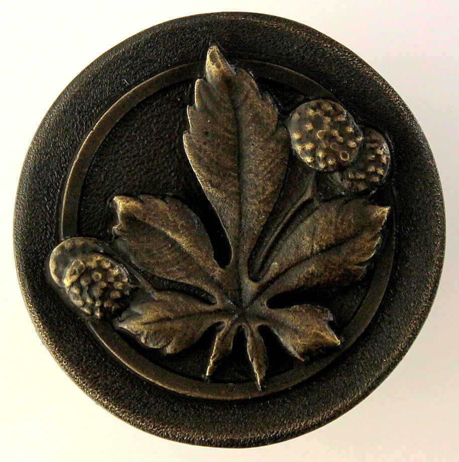 Horse Chestnut Knob Antique Brass, Dark Brass