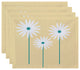 Daisy May Floral Print Placement, Soft Yellow, Set of 4