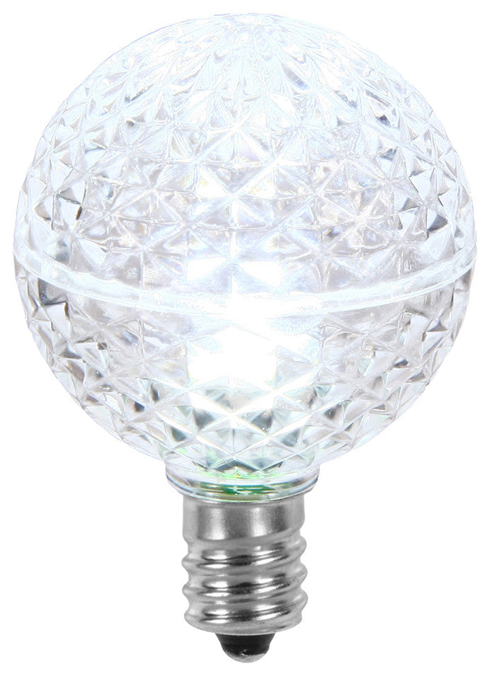 Vickerman G40 Faceted LED Cool Wht Bulb E12 25ea