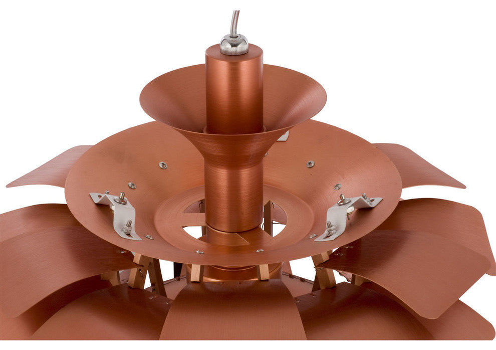 Modern Contemporary Living Dining Room 24" Ceiling Light Chandelier Copper, Copp