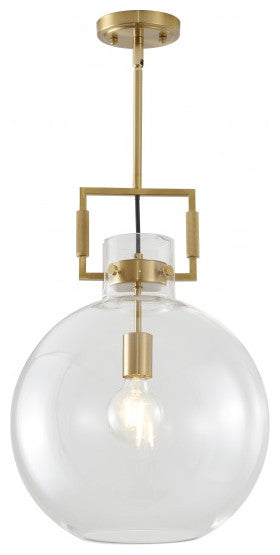 Bethel International LC01P14BR 1-Light Pendant, Brass