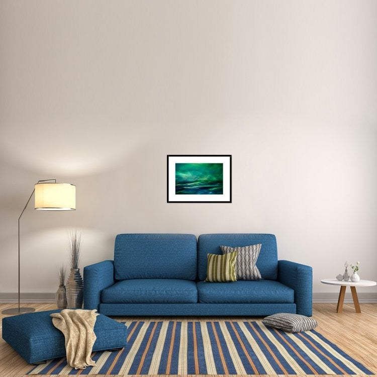"Northern Lights" Framed Digital Print by Willy Marthinussen, 30x22"