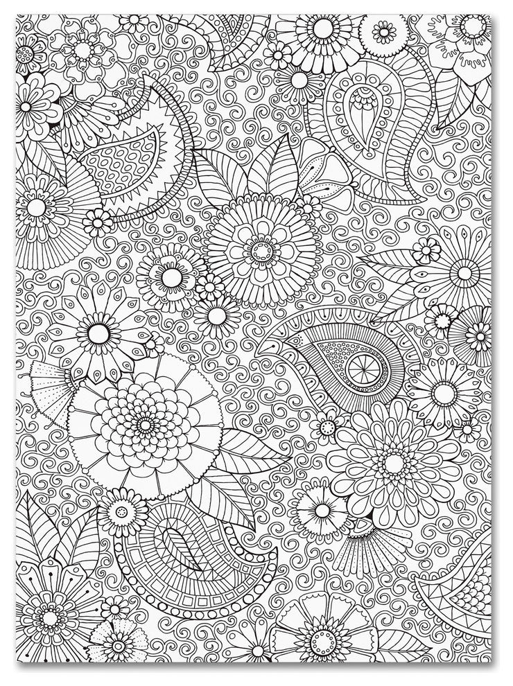 Hello Angel ''Paisley Floral'' Canvas Art, 47x35