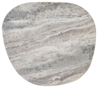 Safavieh Mono Small Marble Side Table, Off White/Walnut