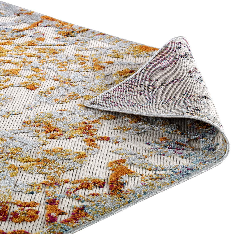 Reflect Primrose Ornate Floral Lattice 8x10 Indoor/Outdoor Area Rug R-1179A-810