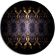 Yellow And Violet Fractal Flower, Floral Large Disc Metal Wall Art, 23"