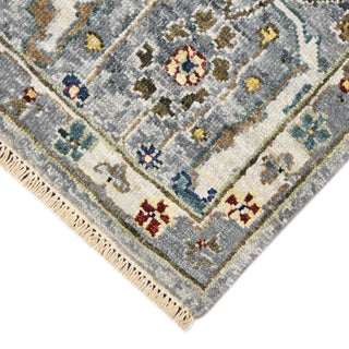 Nuit Arabe Kriotra Area Rug, Deep Silver, 10' x 14', Bordered