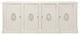 Crested Wall Cabinet Antiqued White Sideboard