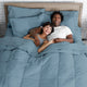 Bare Home 7-Piece Queen, King & Cal King Bed-in-a-Bag, Coronet Blue, Coronet Blu