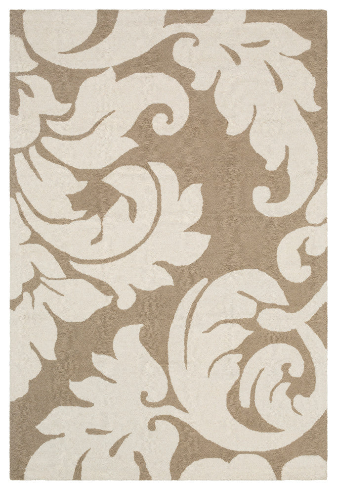Surya Hermitage HMT-2491 4'x6' Rug, Khaki/Cream