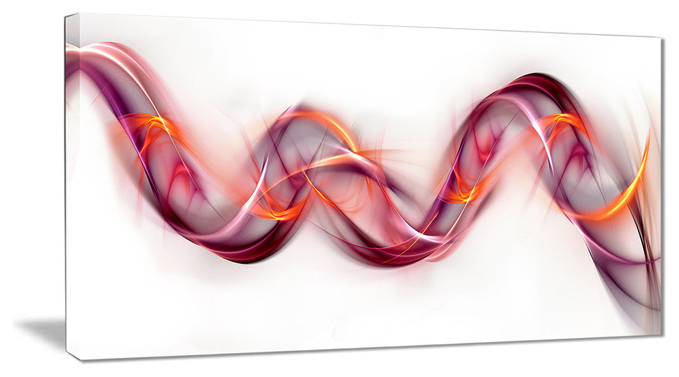 "Tangled Pink Gold Waves" Abstract Digital Art Canvas Print