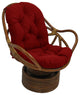 48"X24" Solid Outdoor Spun Polyester Swivel Rocker Cushion, Paprika