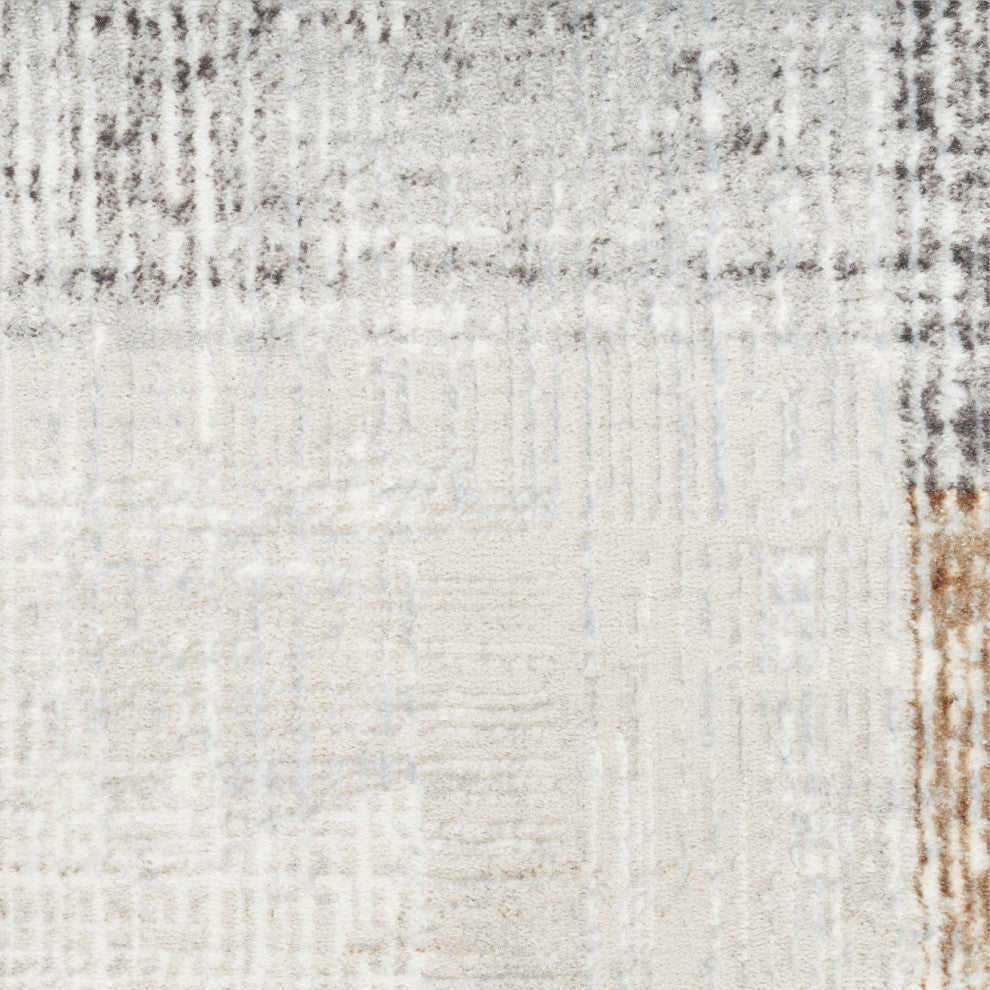 Nourison  Iliana 5'3"x7'3" Gray Modern Indoor Area Rug
