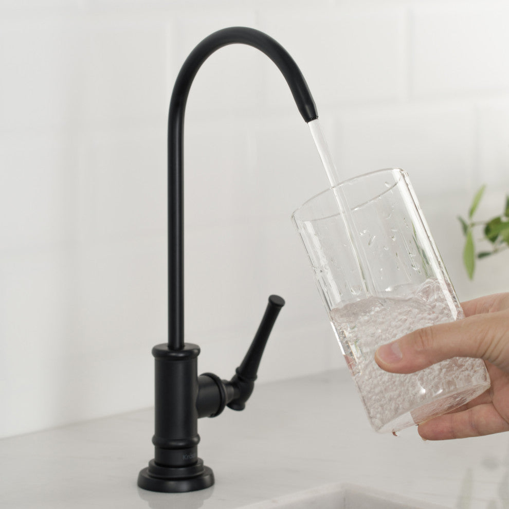 Allyn Drinking Water Dispenser Beverage Kitchen Faucet, Matte Black