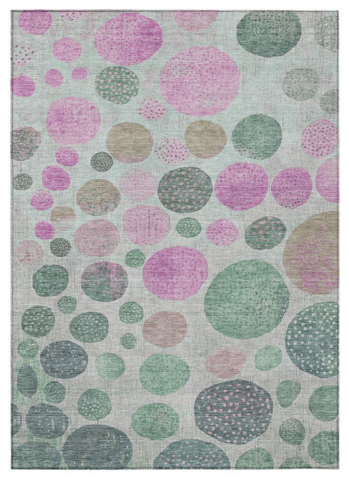Machine Washable Indoor/Outdoor Chantille ACN1899 Sage 5' x 7'6" Rug