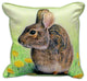 Pair of Betsy Drake Rabbit Large Pillows 18 Inch x 18 Inch