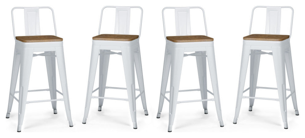 Rayne 24 inch Metal / Wood Counter Height Stool (Set of 4)