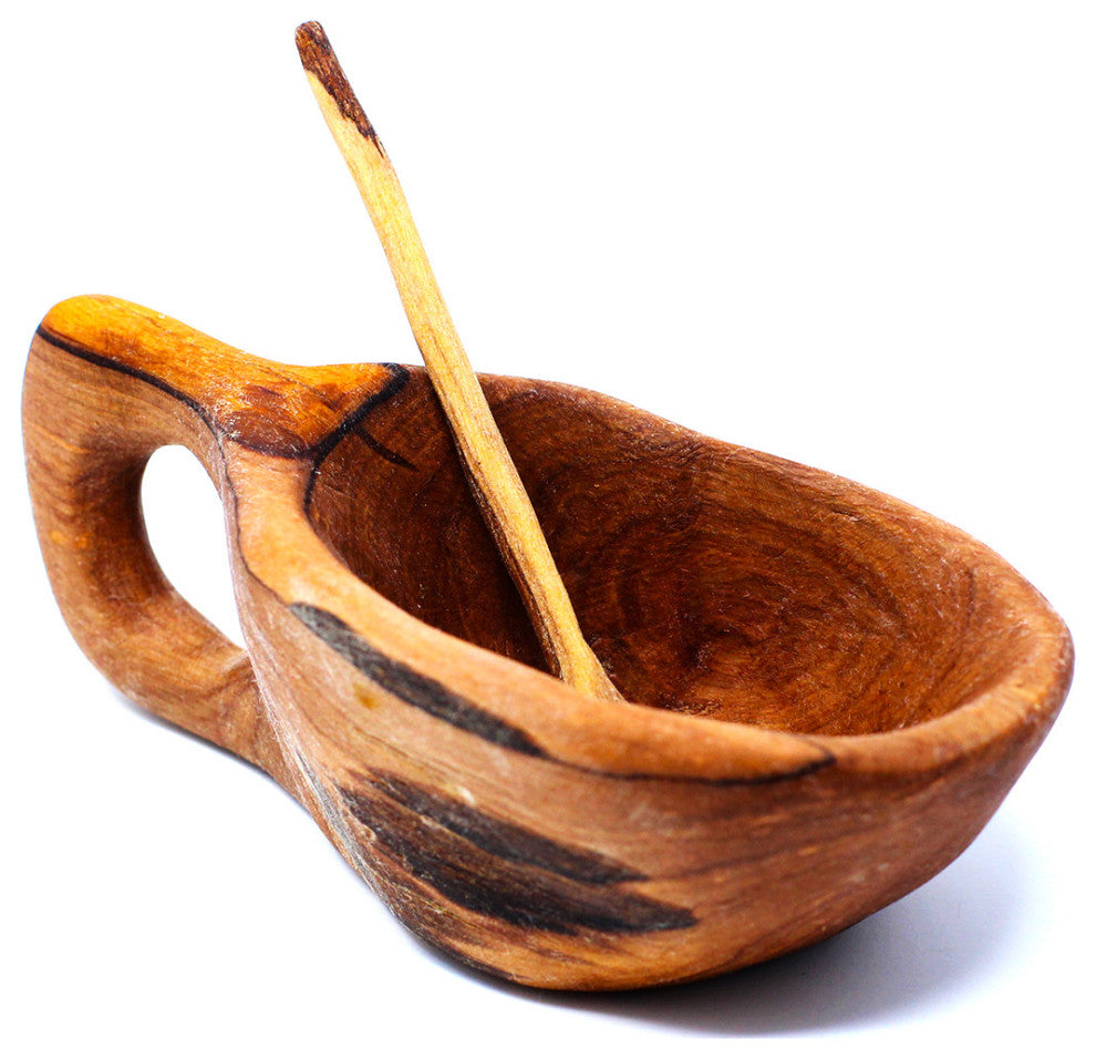 Reclaimed Olive Wood Salt Pot