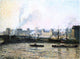 Camille Pissarro The Saint Sever Bridge at Rouen  Fog Gallery Wrapped Canvas