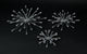 Set of 6 Metal Silver Starburst Wall Sculptures - 12", 9", 6" Diameter