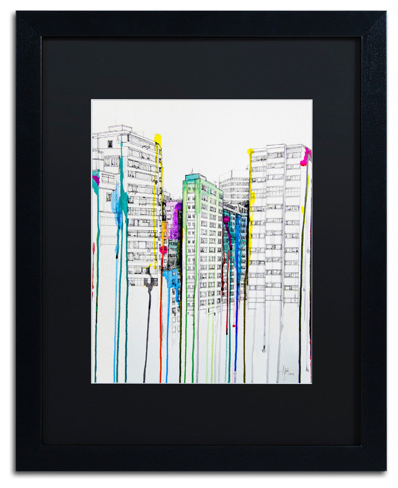 Marc Allante 'Hold Your Breath' Art, Black Frame, Black Mat, 20x16