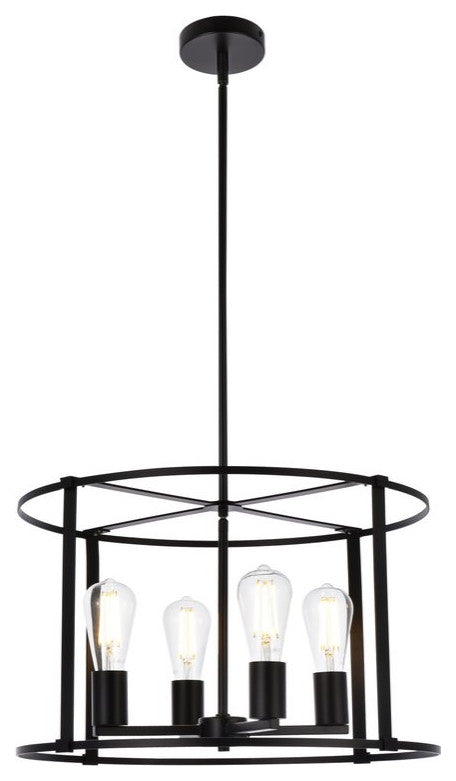 Ava 4-Light Pendant, Black