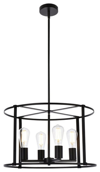 Ava 4-Light Pendant, Black