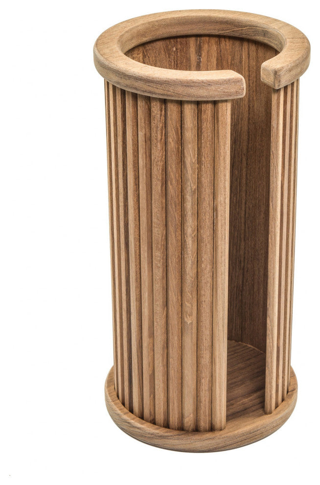 Traditional Solid Teak Toilet Paper Rack