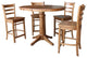 36" Round Extension Dining Table With Emily Counter Height Stools, Distressed Oak, 5 Piece
