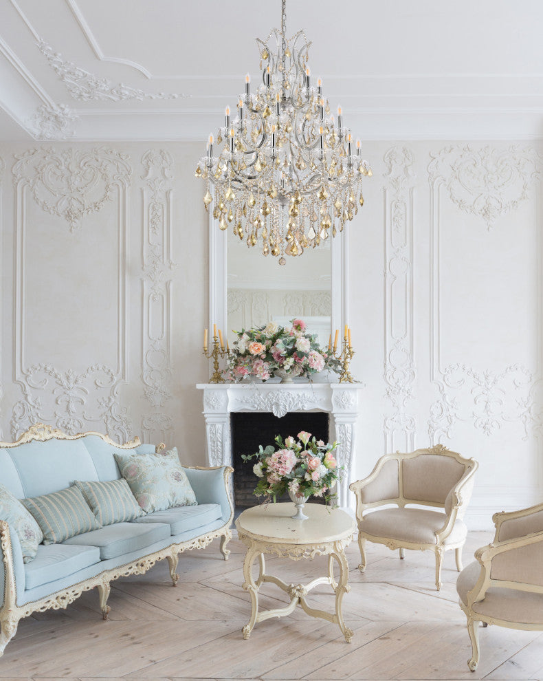 Elegant Lighting 2800D38-GT/RC Maria Theresa 28 Light 38"W - Gold