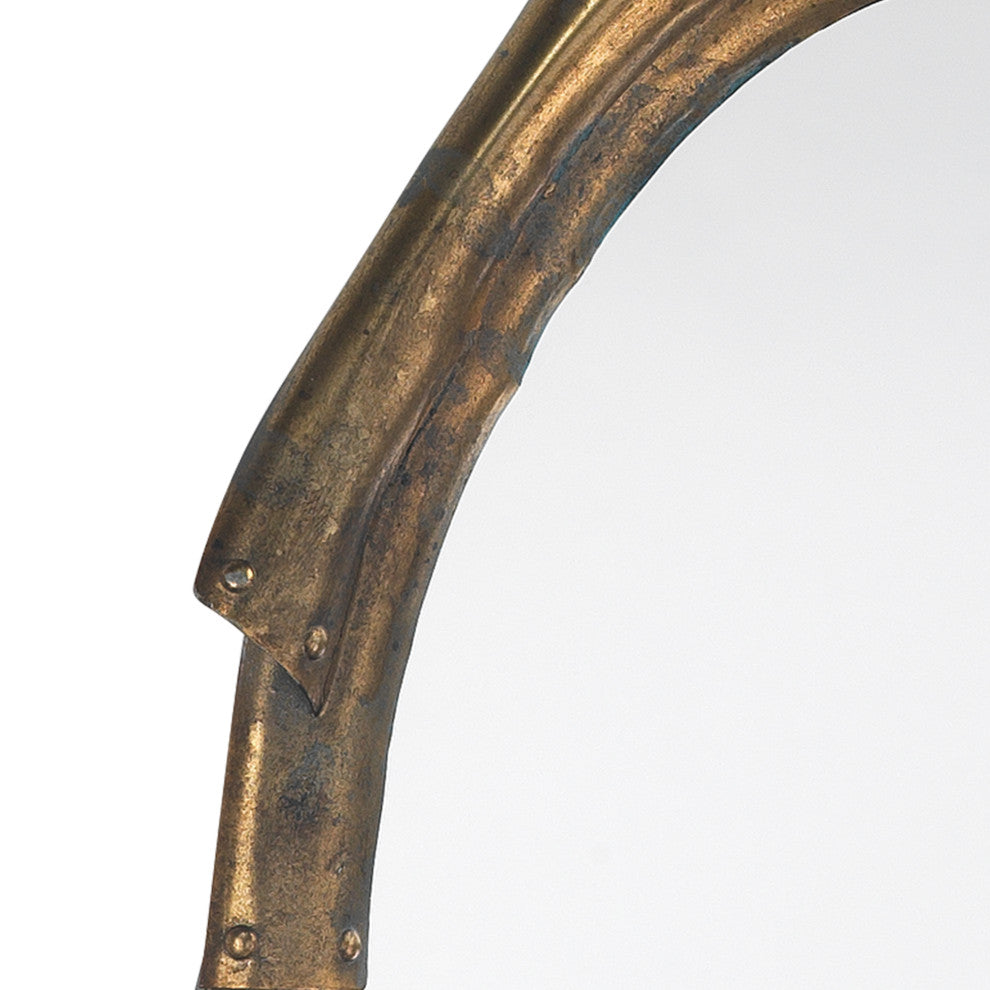 Margaux Metal Mirror, Antique Brass