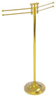 Towel Stand with 4 Pivoting Swing Arms, Polished Brass