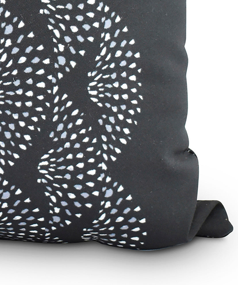 Dotted Focus 26" Black Geometric Print Decorative Throw Pillow