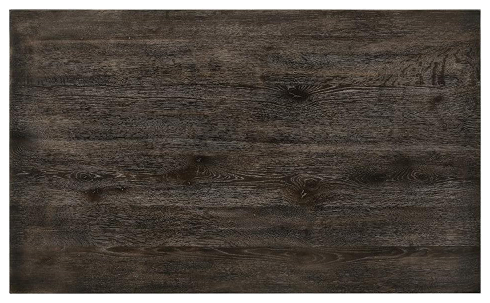 ACME Claudia II Rectangular Wood Turned Legs Dining Table in Weathered Gray