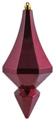 Vickerman Mc191019D 8" Wine Candy Finish Diamond Finial Ornament, Pack of 2