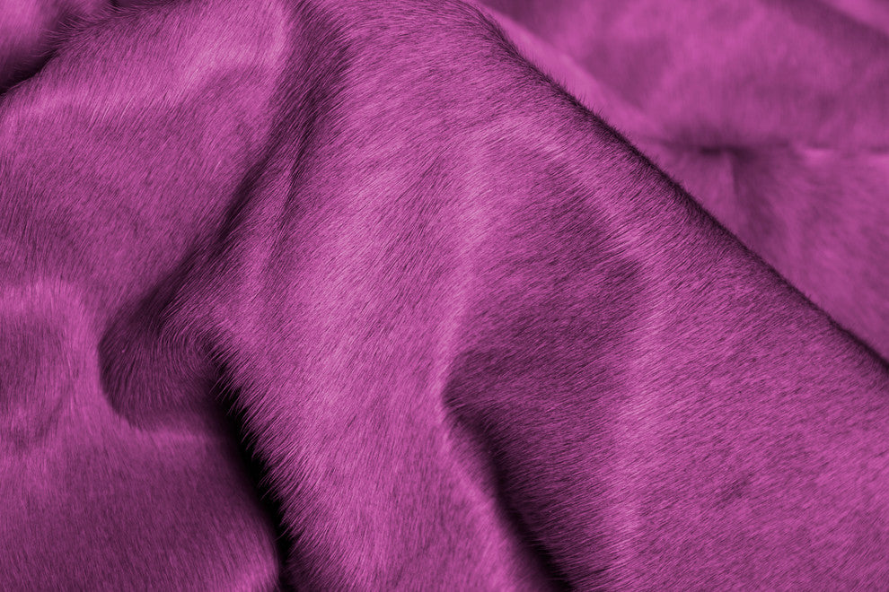 6'x7' Geneva Cowhide Rug, Plum