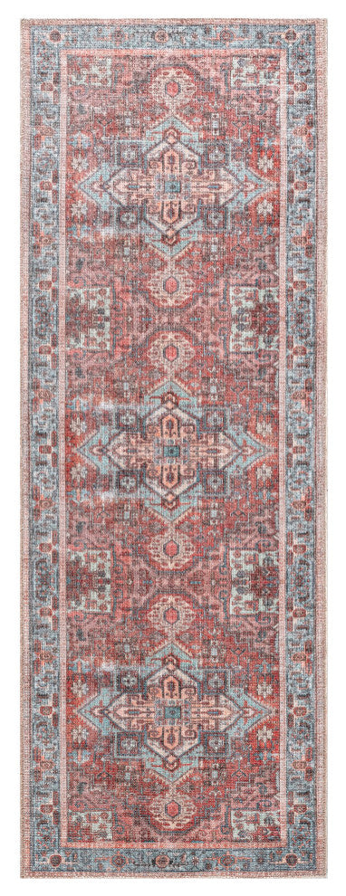 Vera Collection Lt Blue 2'6" x 9' Runner Residential Indoor Runner