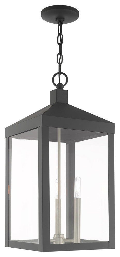 Livex Lighting Scandinavian Gray 3-Light Outdoor Pendant Lantern