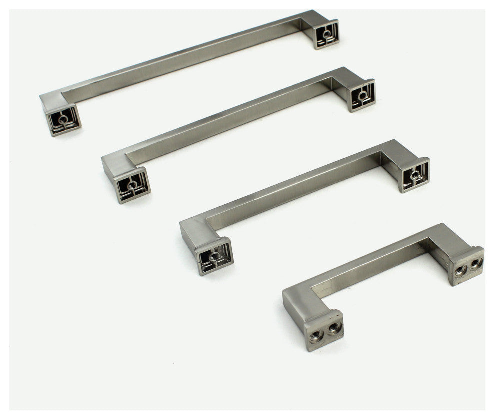 Dowell Series 3011 Handles, 192mm/7.6" CTC, Brushed Nickel, 5-Pack
