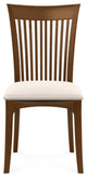 Copeland Sarah Upholstered Sidechair, Saddle Cherry, White Leather